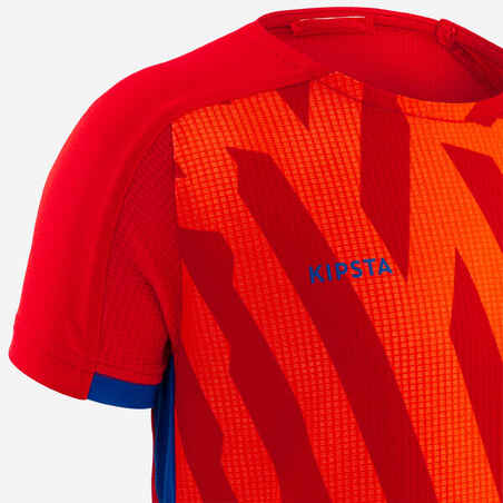 Kids' Football Shirt Viralto Axton - Red/Orange/Blue