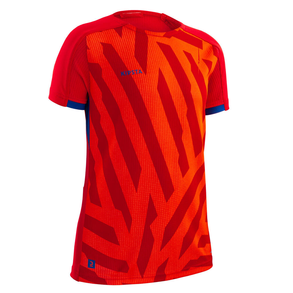 Kids' Football Shirt Viralto Axton - Red/Orange/Blue