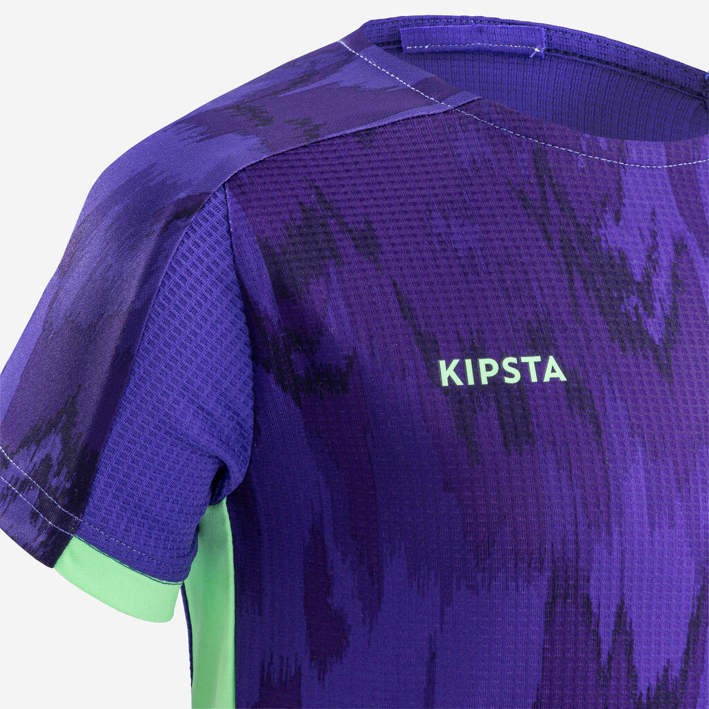 Kinder Fussball Trikot kurzarm - Viralto Aqua blau/rosa