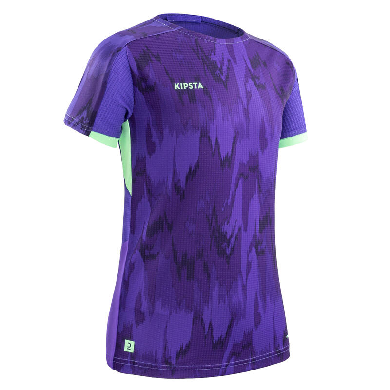 MAILLOT DE FOOTBALL VIRALTO JR ALPHA VIOLET ET VERT D'EAU