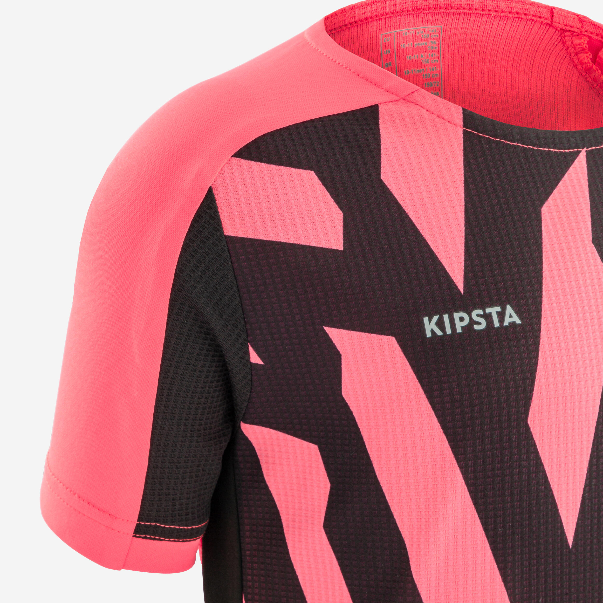 Kids' Football Shirt Viralto Axton - Pink & Black 2/11