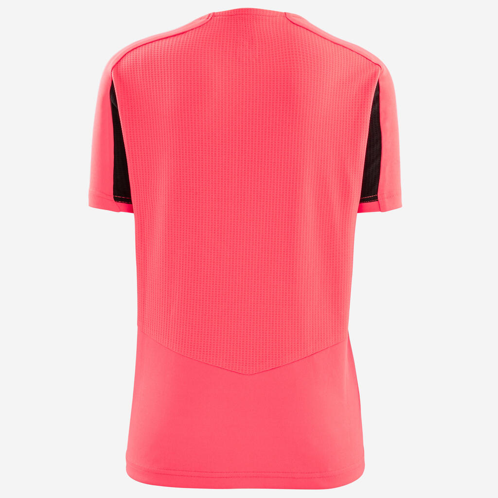 Kinder Fussball Trikot kurzarm - Viralto Aqua blau/rosa