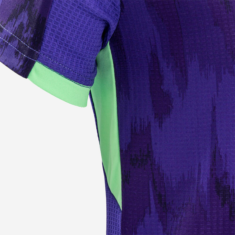 MAILLOT DE FOOTBALL VIRALTO JR ALPHA VIOLET ET VERT D'EAU