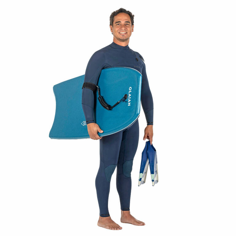 Bodyboard 500 - Biru / oranye dengan Tali Pengikat Bisep