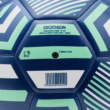 Football Light Learning Ball Size 5 - Black/Green