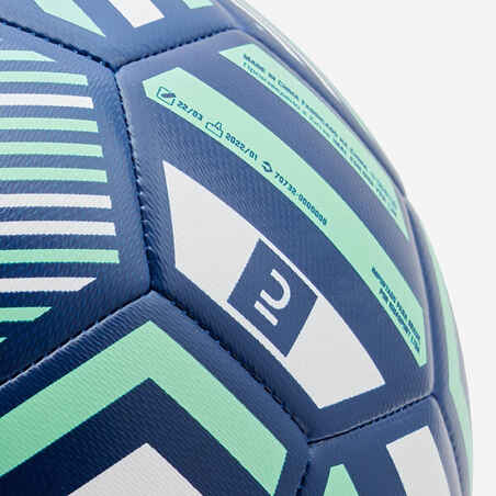 Football Light Learning Ball Size 5 - Black/Green