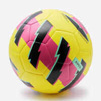 Football Light Learning Ball Size 5 - Yellow/Pink