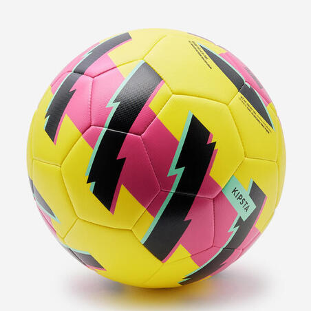 Футбольний м'яч навчальний розмір 5 жовтий/рожевий