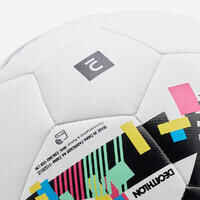 Football Light Learning Ball Size 5 - White/Black