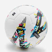 Football Light Learning Ball Size 5 - White/Black