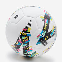 Fudbalska lopta za učenje lagana veličina 5 belo-ccrna