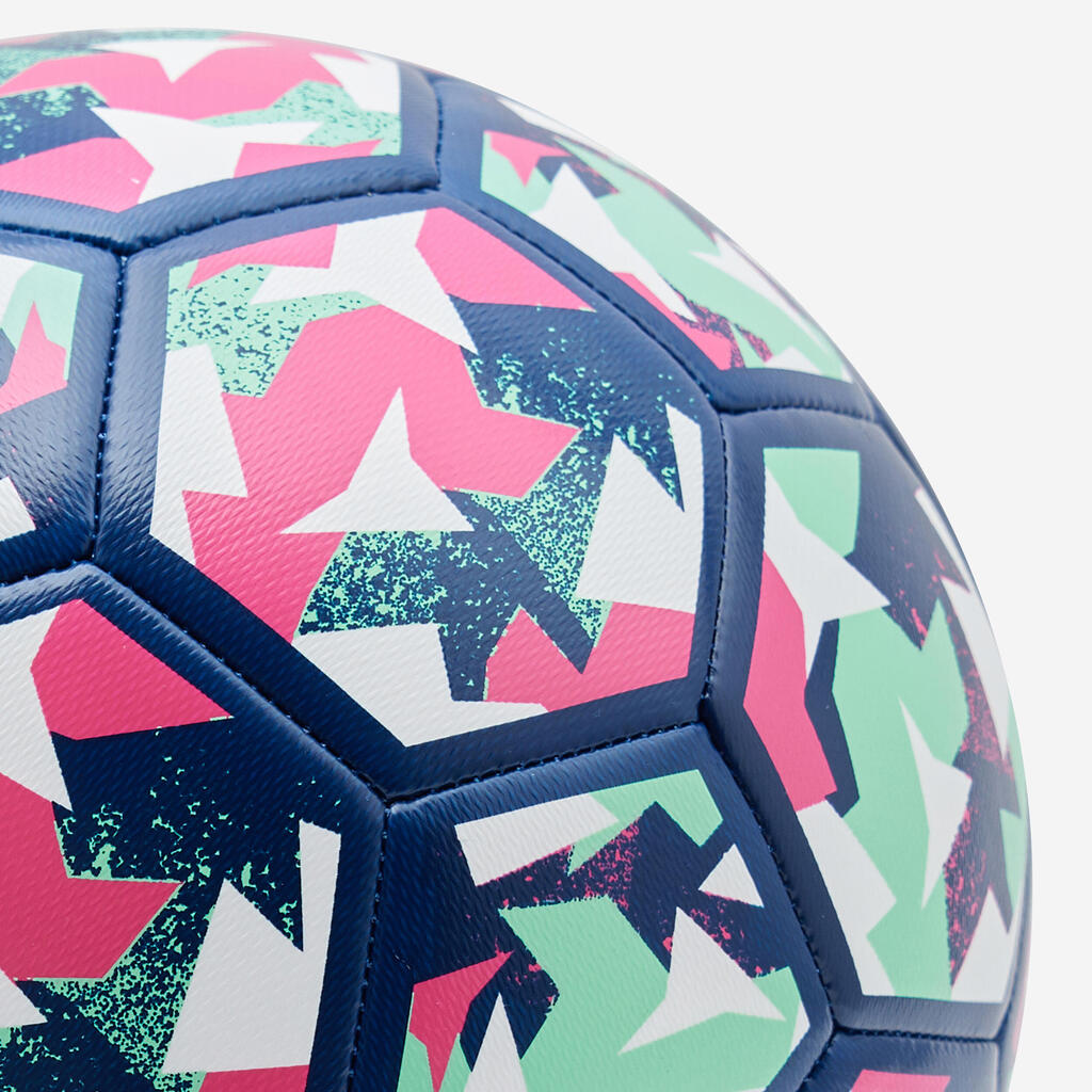 Detská futbalová lopta Light Learning Ball veľkosť 4 modro-zelená