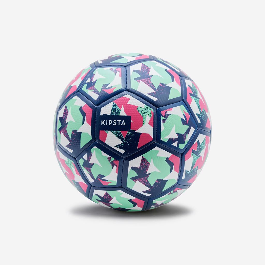 Detská futbalová lopta Light Learning Ball veľkosť 4 modro-zelená