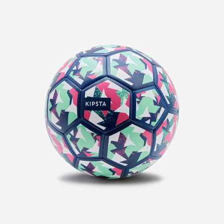 Ελαφριά ποδοσφαιρική μπάλα εκμάθησης, μέγεθος 4 - Μπλε/Πράσινο/Μωβ