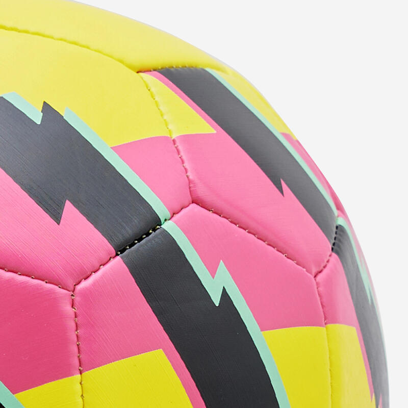 Mini Football Learning Ball Size 1 - Yellow/Pink