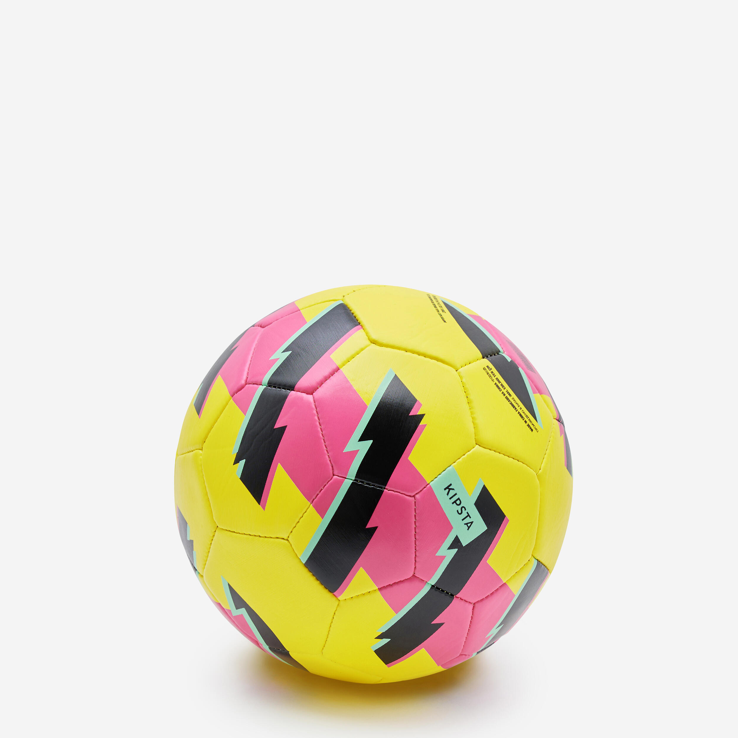 Football Mini Learning Ball Size 1 - Yellow/Pink