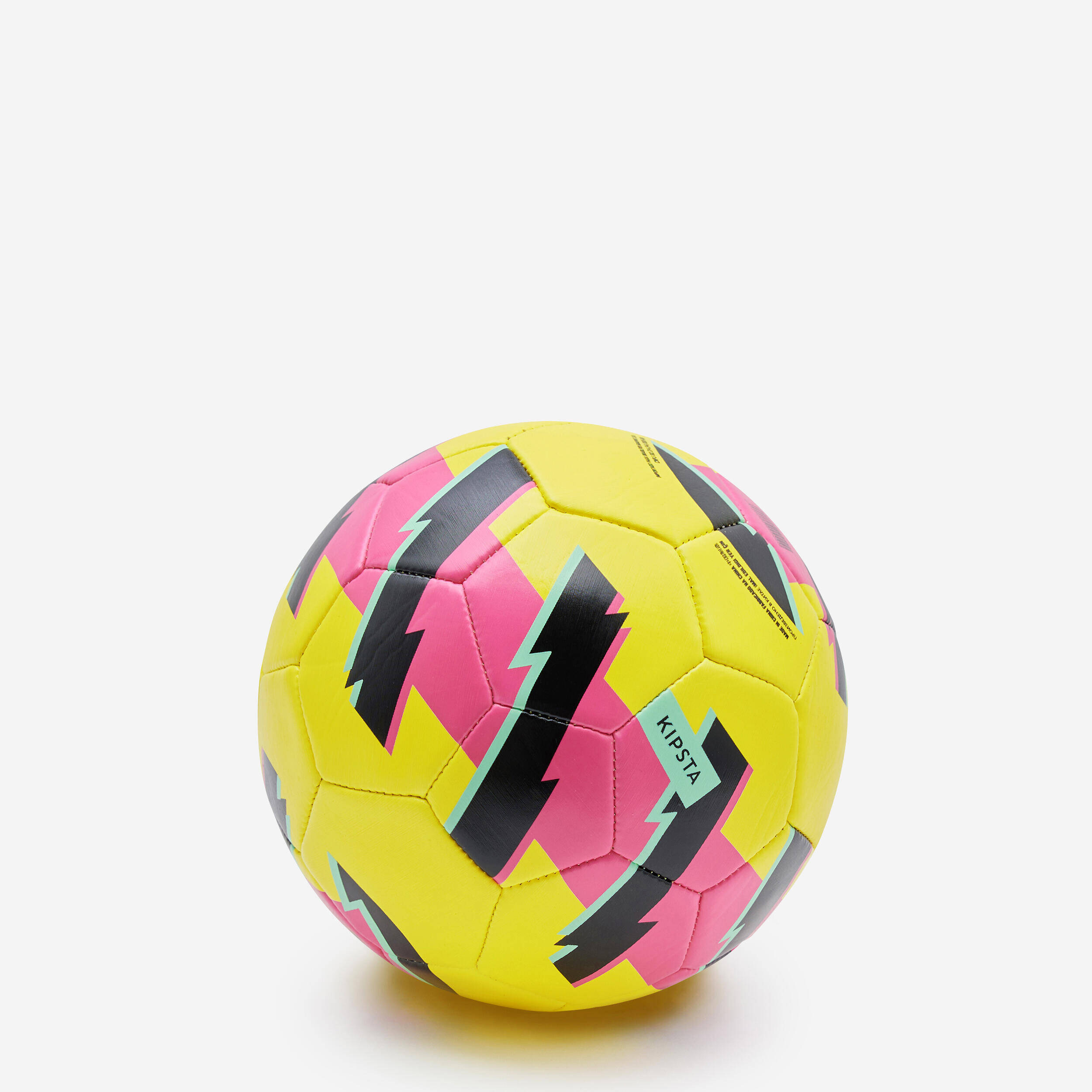 Football Mini Learning Ball Size 1 - Yellow/Pink -  2
