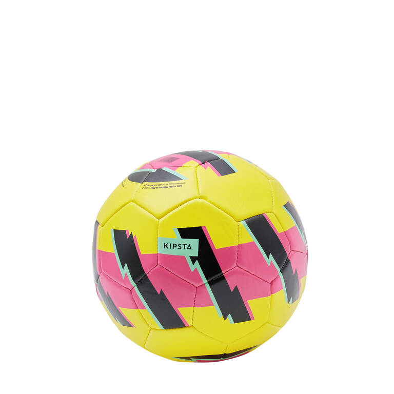 Football Mini Learning Ball Size 1 - Yellow/Pink