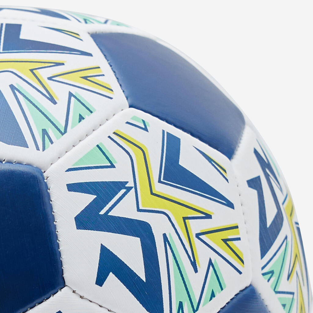 Futbalová minilopta pre deti Learning Ball veľkosť 1 bielo-modrá