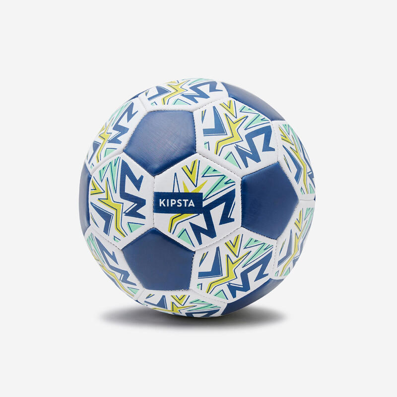 Mini-voetbal Learning ball wit blauw maat 1
