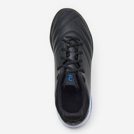 Sepatu Bola Kulit Lace-Up Anak Viralto II Turf - Hitam/Lightning