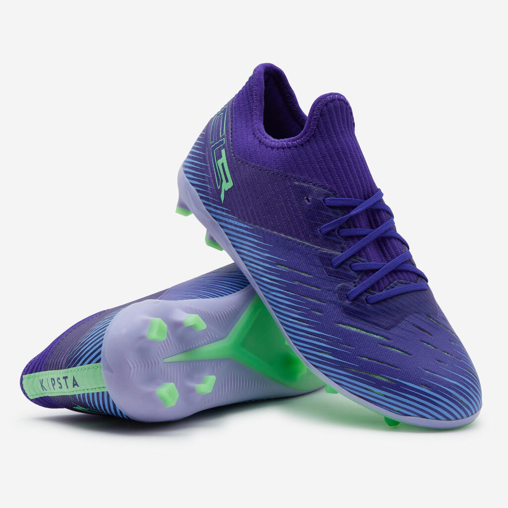 Kids' Lace-Up Football Boots CLR FG - Alpha