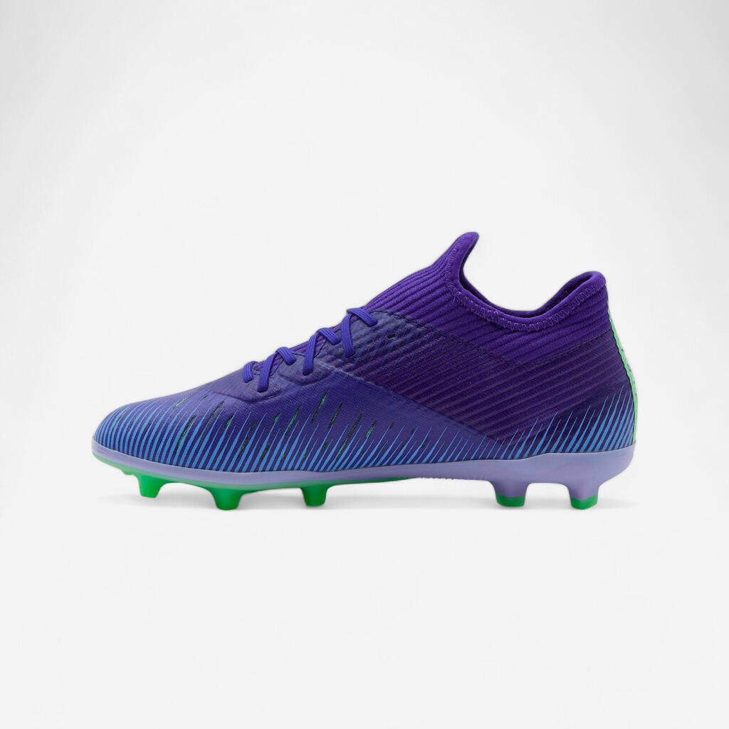 Kids' Lace-Up Football Boots CLR FG - Alpha