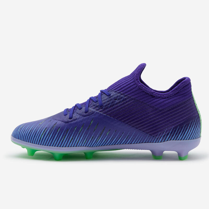 Voetbalschoenen kind CLR FG Alpha paars