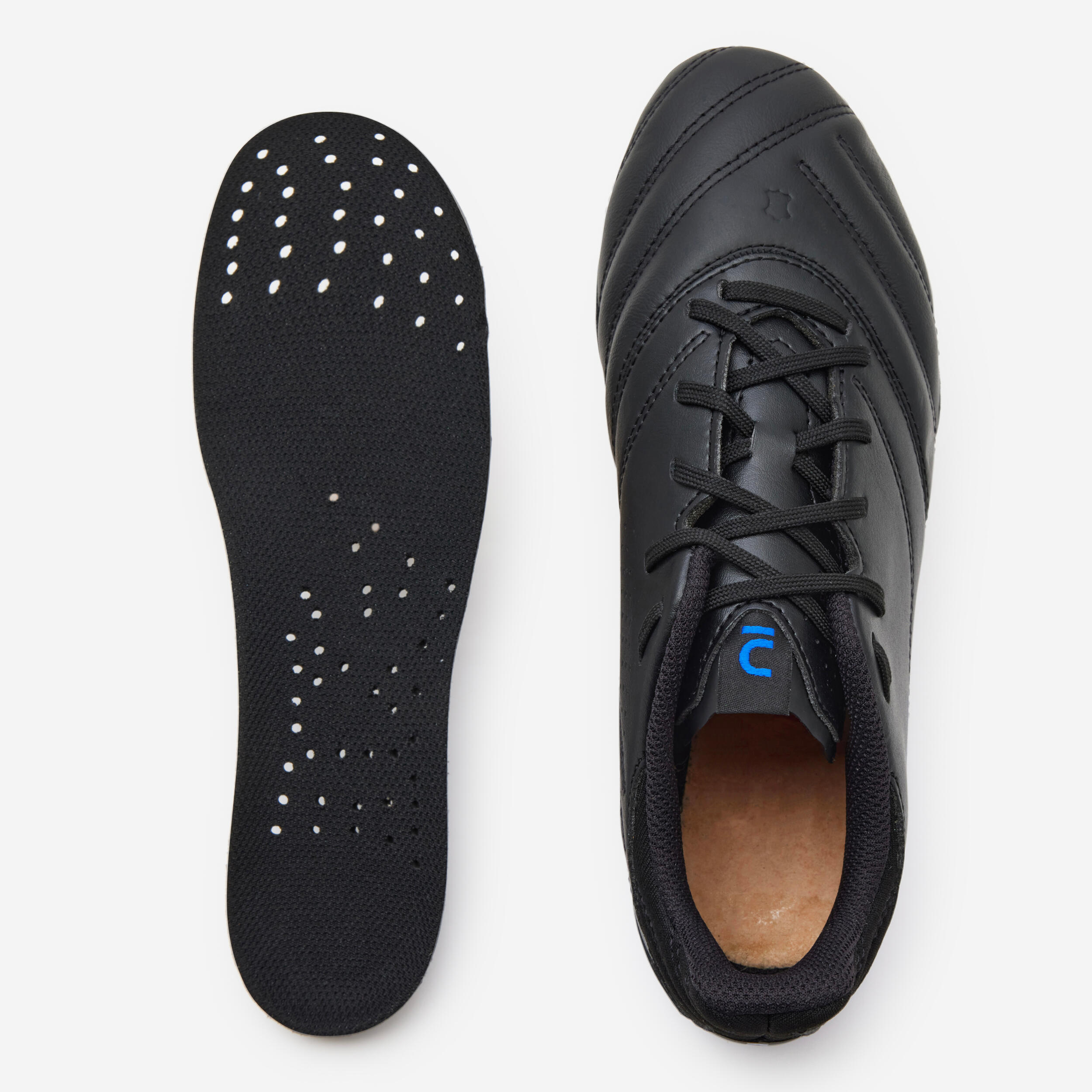 Scarpe calcio bambino VIRALTO II FG cuoio nere 9/10
