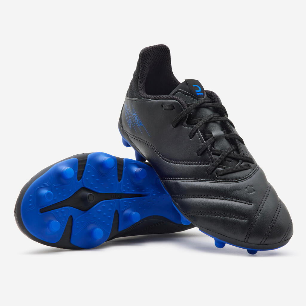 Bērnu futbola apavi ar auklu aizdari “Viralto II FG”, melni/zili