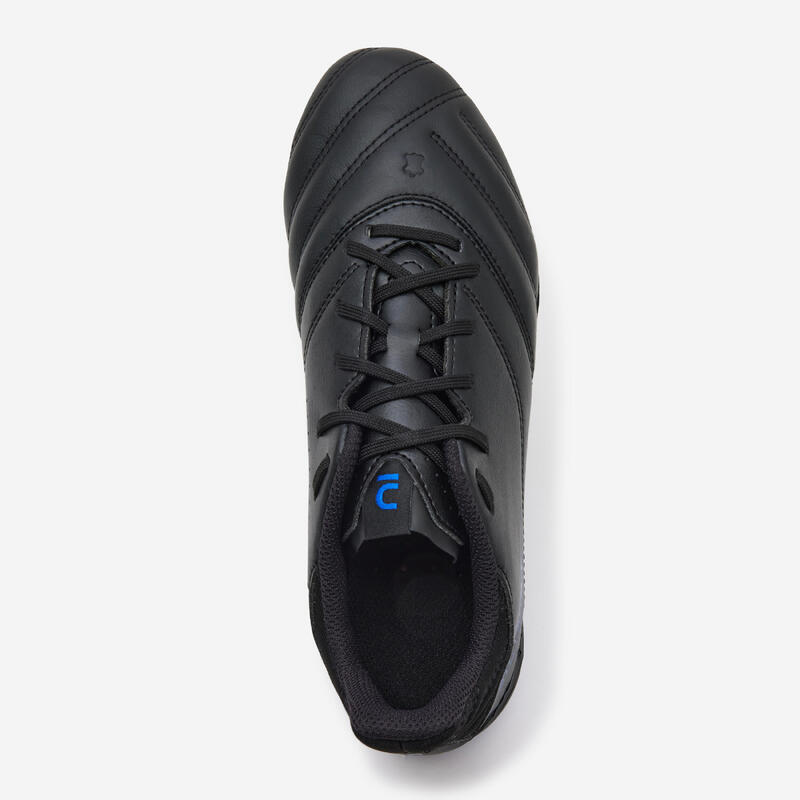 Ghete de fotbal VIRALTO II piele MG/AG Negru Copii