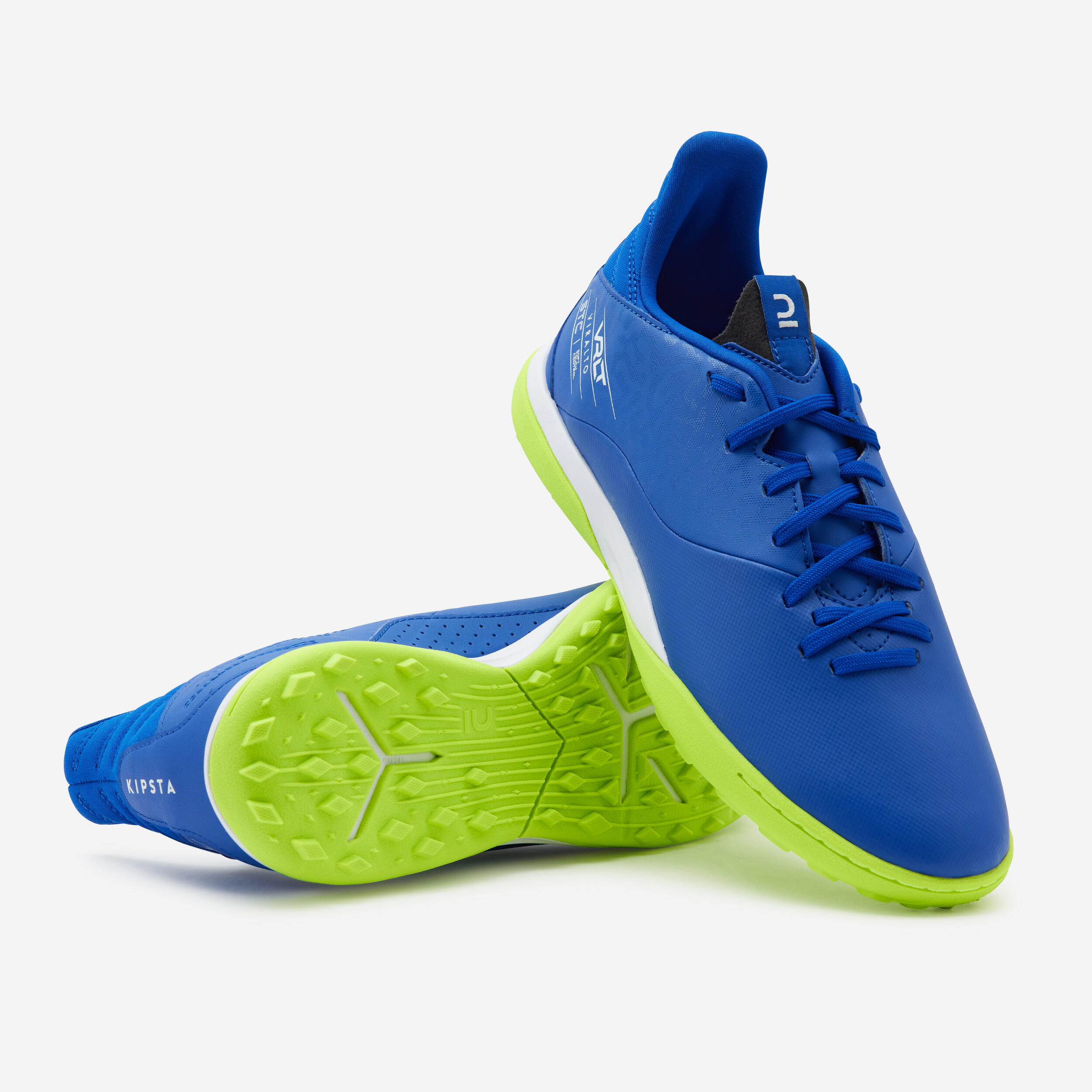 Botas de Futbol multitacos Adulto Viralto I TF Azul y amarillo Decathlon