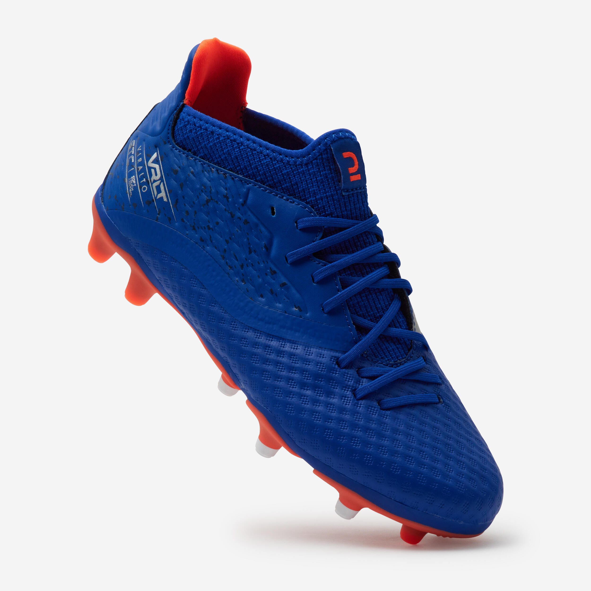 Kids' Lace-Up Football Boots Viralto III FG - Blue/Orange 3/12