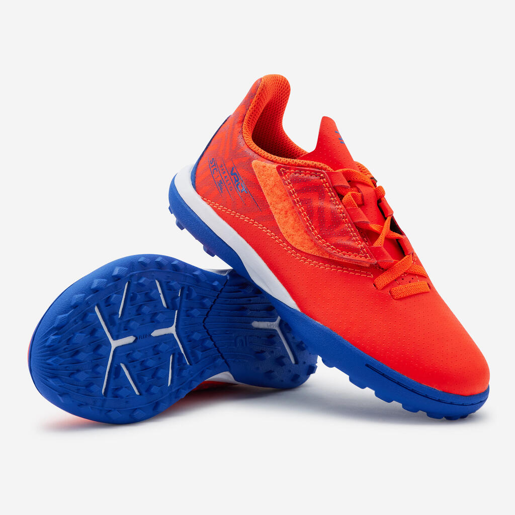 CHAUSSURES DE FOOTBALL ENFANT A SCRATCH VIRALTO I  EASY TURF TF ORANGE