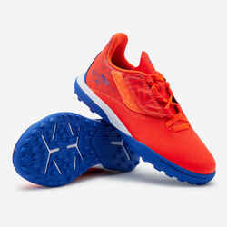 Παιδικά ποδοσφαιρικά παπούτσια με σκρατς Viralto I Easy Turf - Πορτοκαλί/Μπλε