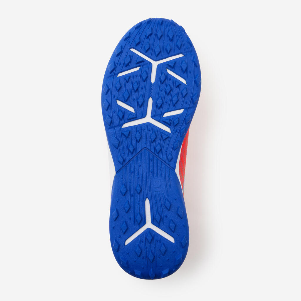 Παιδικά παπούτσια ποδοσφαίρου με κορδόνια Viralto I για γρασίδι TF - Μπλε/Λευκό