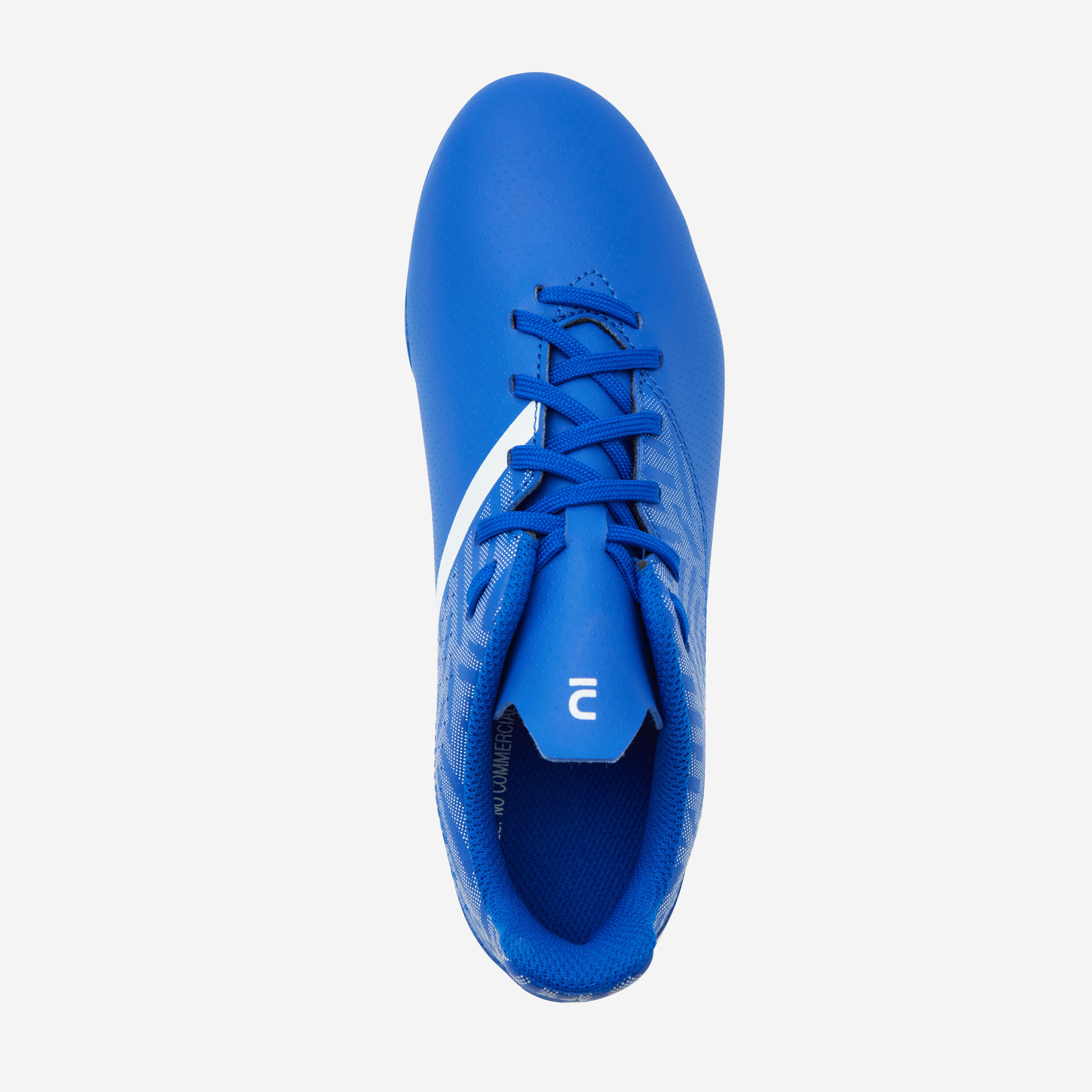 Kids' Lace-Up Football Boots Viralto I FG - Blue/White 7/10