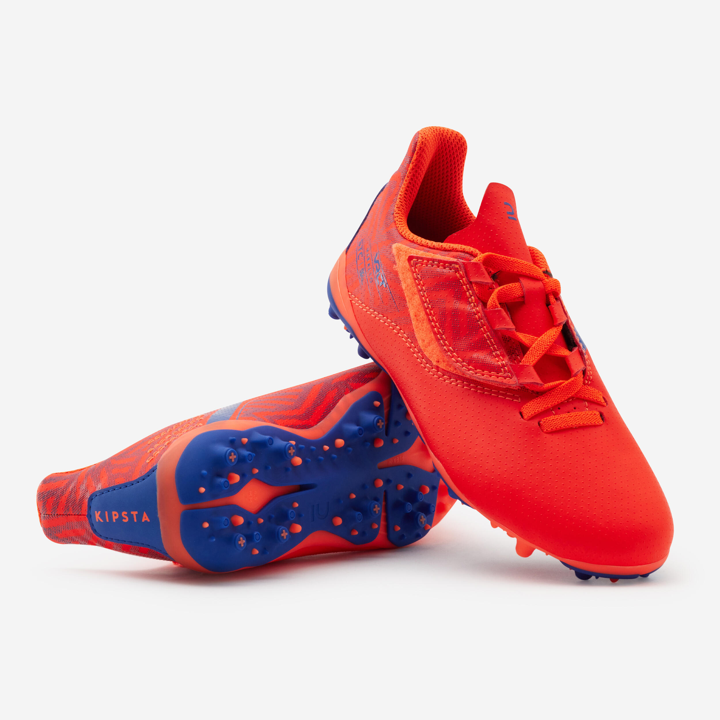 Kids' Rip-Tab Football Boots Viralto I Easy MG/AG - Orange/Blue 8/8