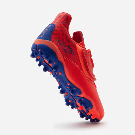 Παιδικά ποδοσφαιρικά παπούτσια με σκρατς Viralto I Easy MG/AG - Πορτοκαλί/Μπλε