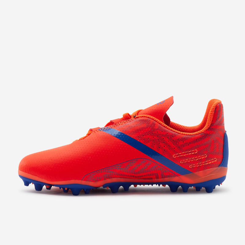 BOTAS DE FÚTBOL NIÑO TIRA AUTOADHERENTE VIRALTO I EASY MG/AG NARANJA Y AZUL