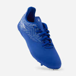 Kids' Lace-Up Football Boots Viralto I MG/AG - Blue/White