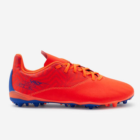 CHAUSSURES DE FOOTBALL ENFANT A LACETS VIRALTO I MG/AG ORANGE ET BLEU