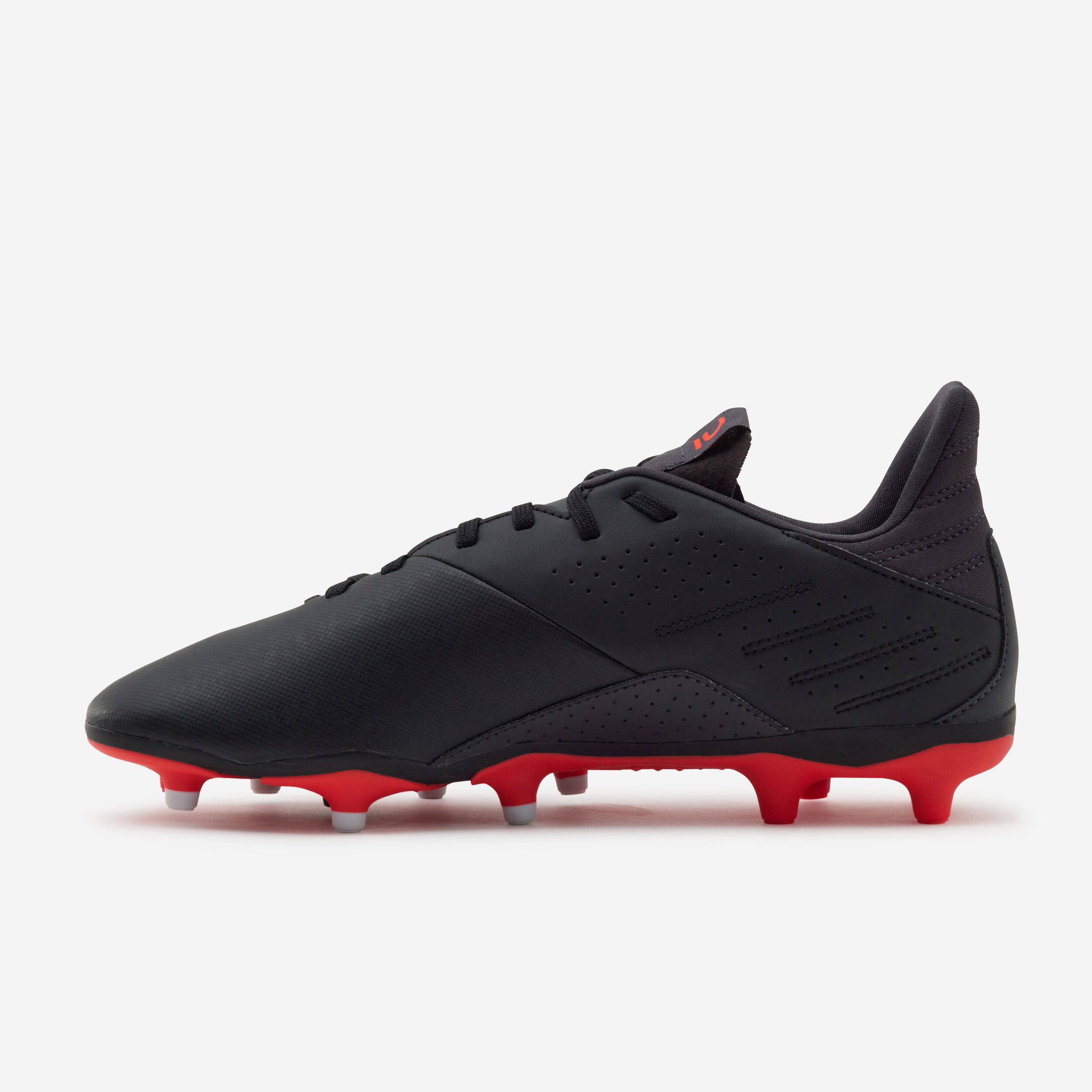 Football Boots Viralto I FG Black Red KIPSTA Decathlon