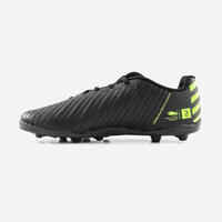 Kids' Lace-Up Football Boots 100 FG - Black/Yellow