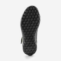 CHAUSSURES DE FOOTBALL ENFANT A SCRATCH 100 EASY TURF TF NOIR ET JAUNE