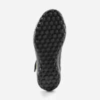 حذاء برقبة لكرة القدم بشريط ذاتي اللصق  للأطفال - 100 Easy TF أسود/ أصفر