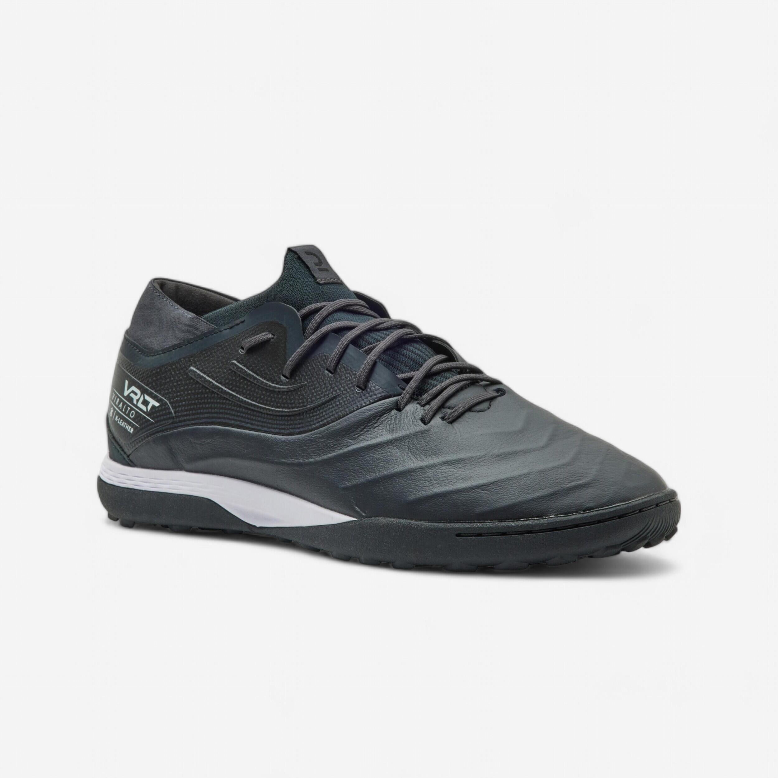 Kipsta - Chaussure De Football Viralto Iv Cuir Premium Turf Tf Pro Evolution - Chaussures De Football - Football / Futsal / Sepak - Bleu-gris - 46 -
