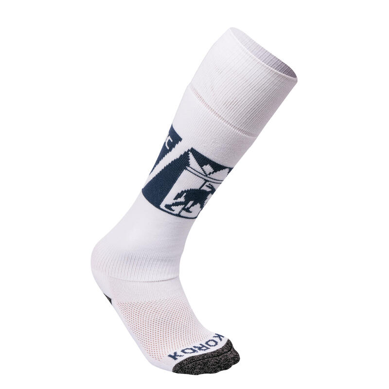 Chaussettes de hockey sur gazon enfant et adulte FH500 La Louvière Blanc