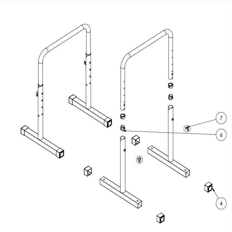 Set x2 Șuruburi de strângere fluture - Piesă schimb bare flotări paralele TS100