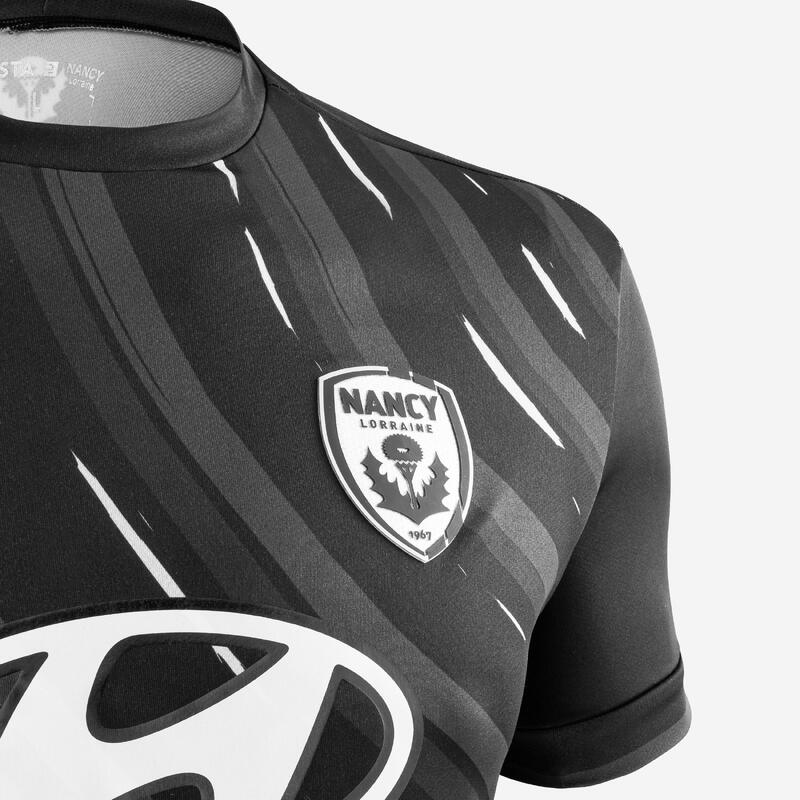 Maillot officiel de l'AS Nancy Lorraine 22/23 3eme adulte noir, gris et blanc